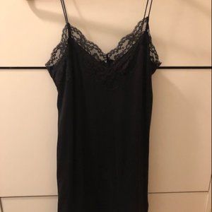 Alice + Olivia Black Silk Slip Dress